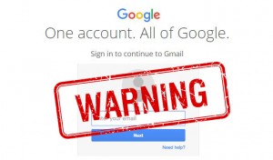 gmail warning